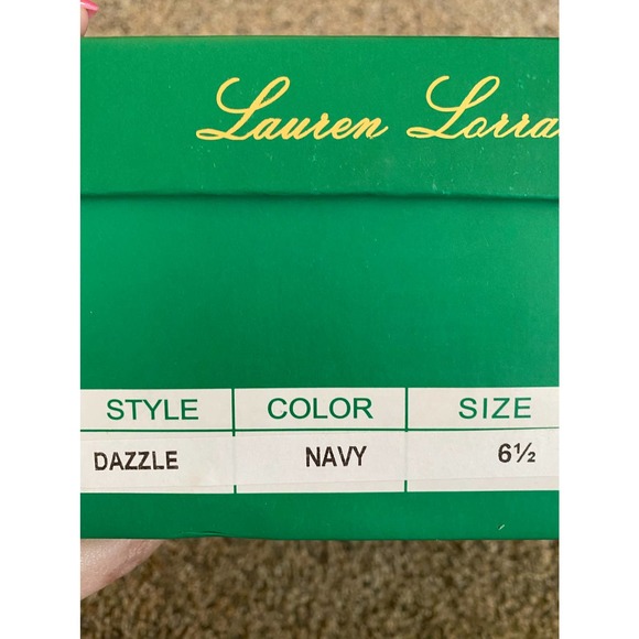 Lauren Lorraine Dazzle Navy Pointed Toe 4" Heel Slip-On Classic - Size 6.5 - Picture 9 of 9